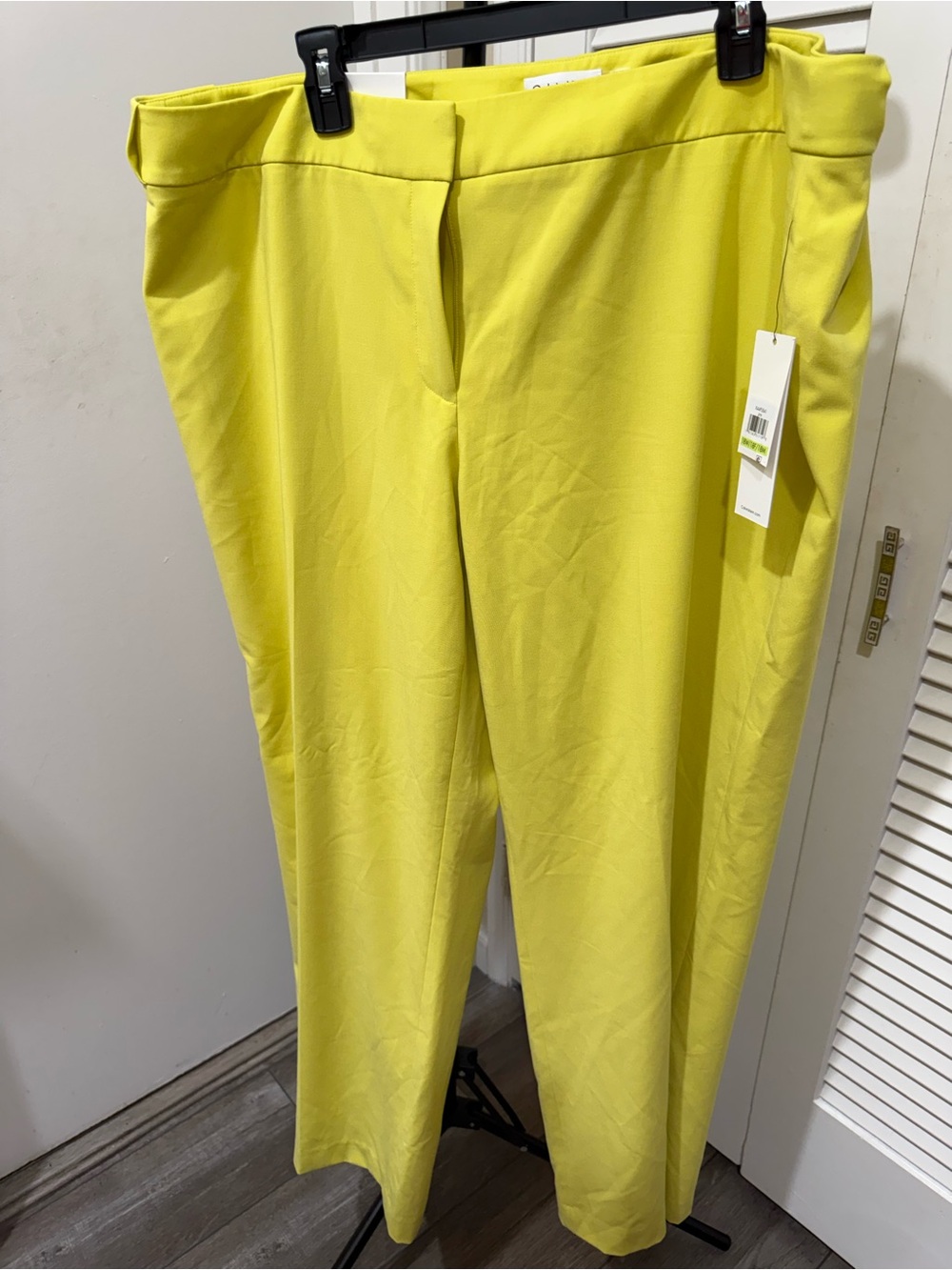 Calvin Klein Bright Yellow Tailored Women's Trousers